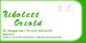 nikolett oriold business card